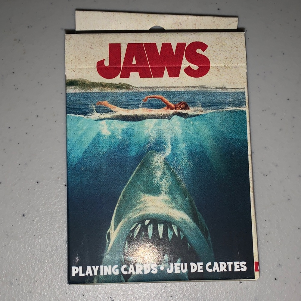 NEW VINTAGE- Jaws Playing Cards - Blue and Red